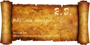 Rózsa Dorisz névjegykártya